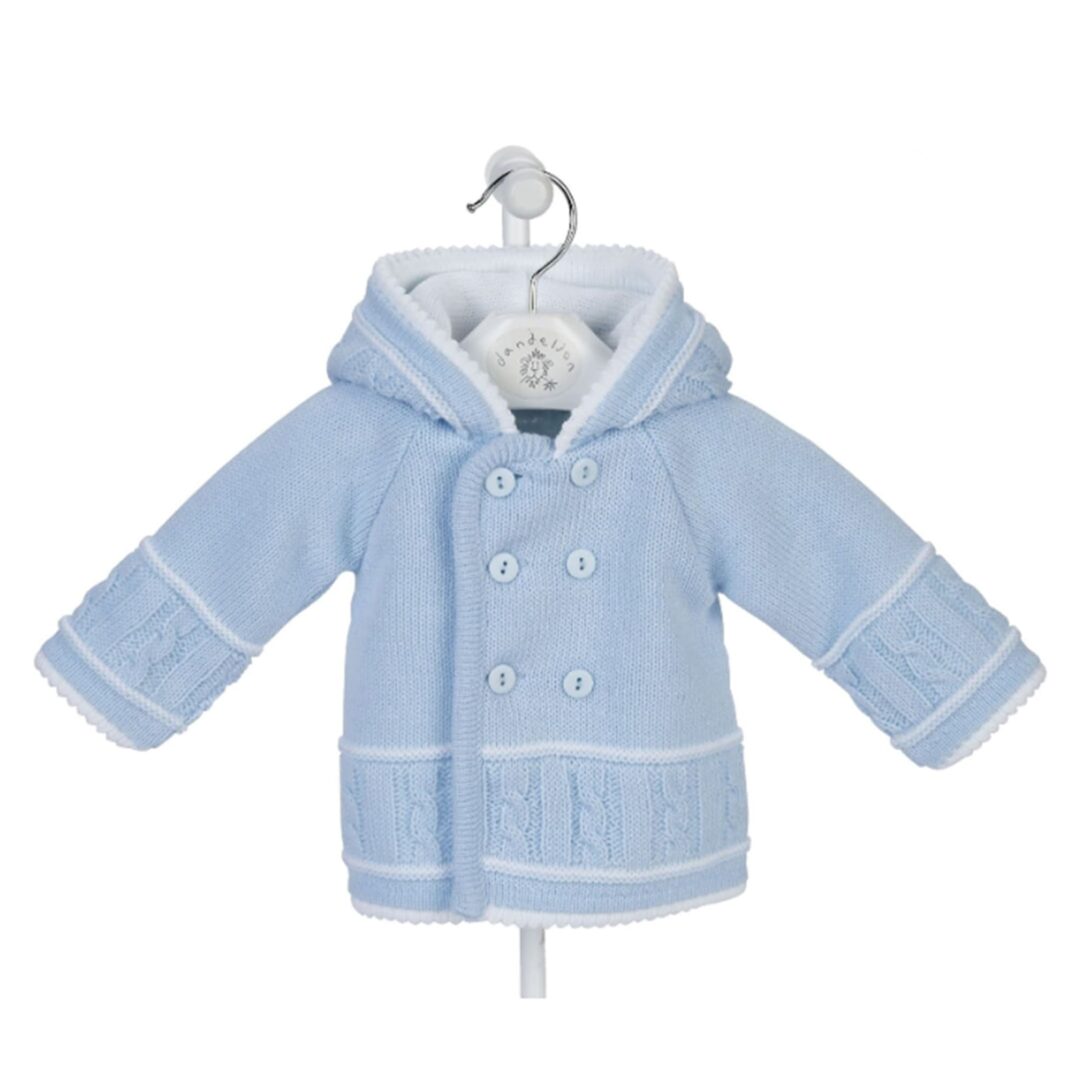 Blue Knitted Baby Jacket Mary Shortle