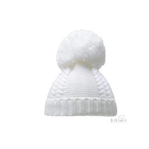 White Pom Pom Hat-min (1)