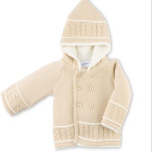 Taupe knitted Baby Jacket ⋅ Luxury Clothing