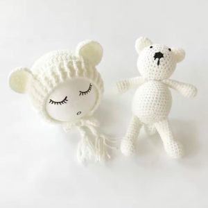 Reborn Knitted Hat and Teddy
