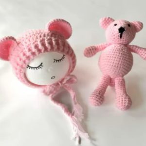 Reborn Knitted Hat and Teddy