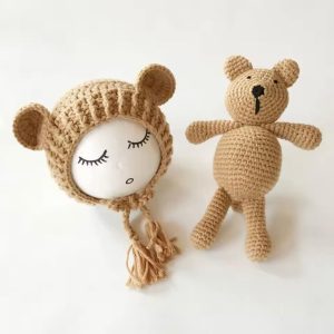 Reborn Knitted Hat and Teddy