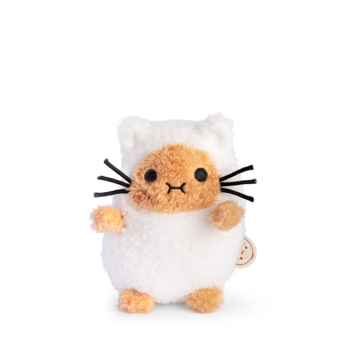 White Kitty Ricespud Mini Sitting Plush Toy