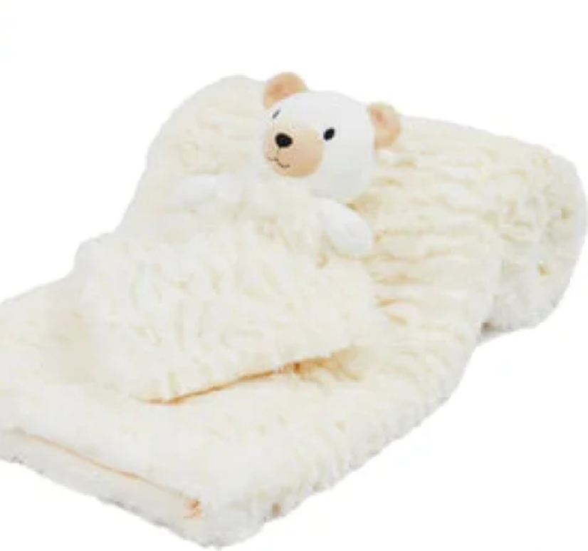 Cream Bear Blanket and Comforter