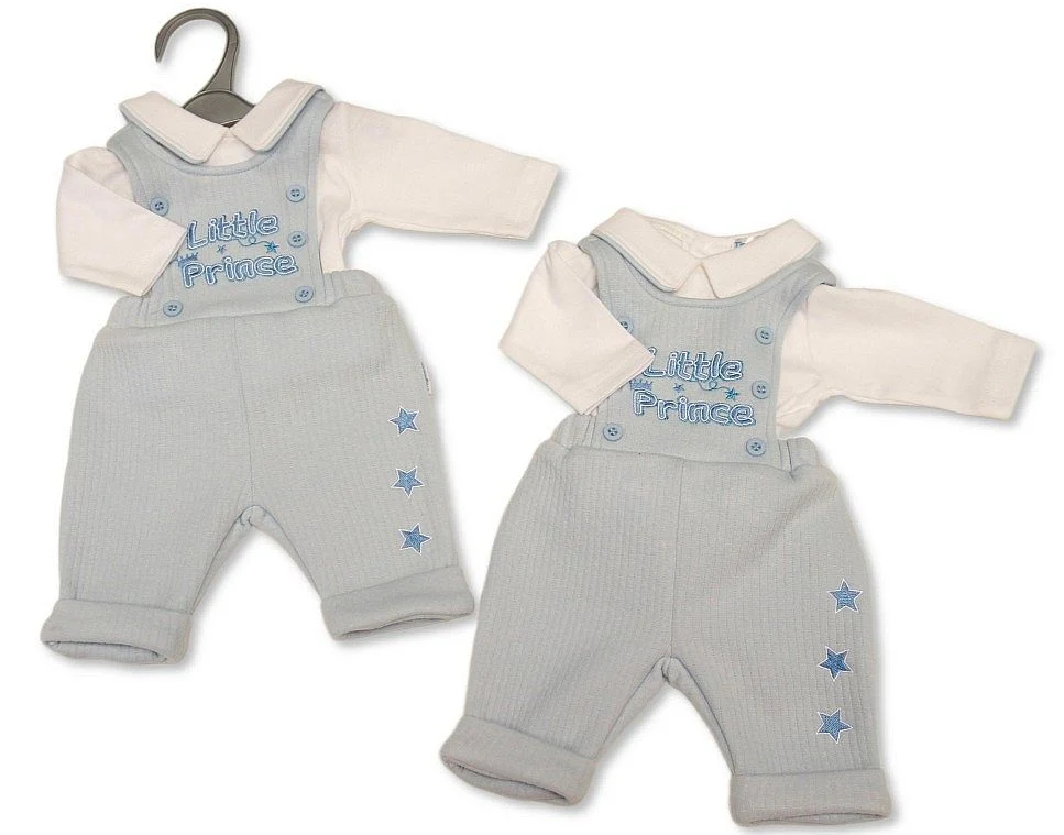 Premature Baby Boys 2 pcs Dungaree Set - Little Prince ⋅ Luxury Clothing
