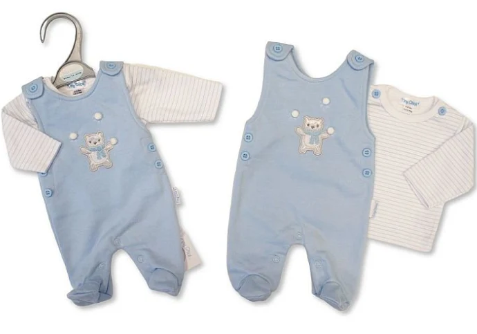Premature Baby Boys 2 pcs Dungaree Set - Snowballs ⋅ Luxury Clothing