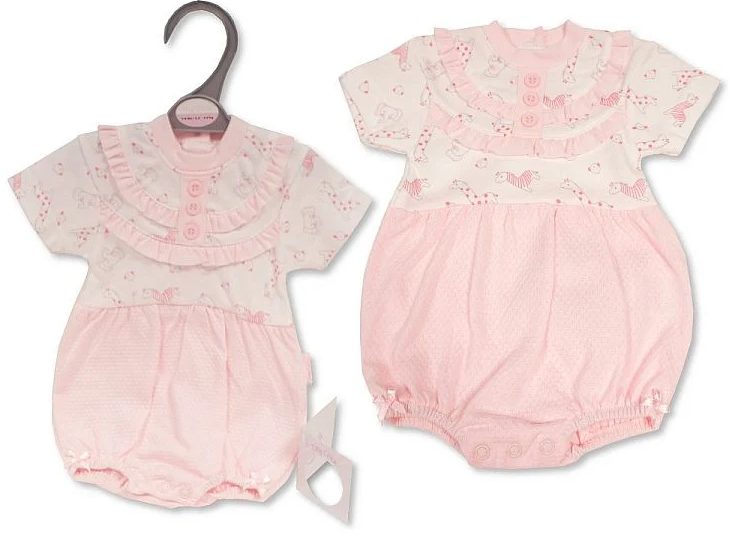 Premature Baby Girls Romper with Lace - Giraffe ⋅ Luxury Clothing