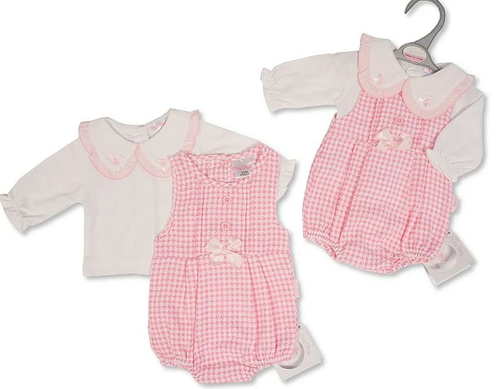 Premature Baby Girls 2 pcs Short Romper Set with Bows ⋅ Luxury Clothing